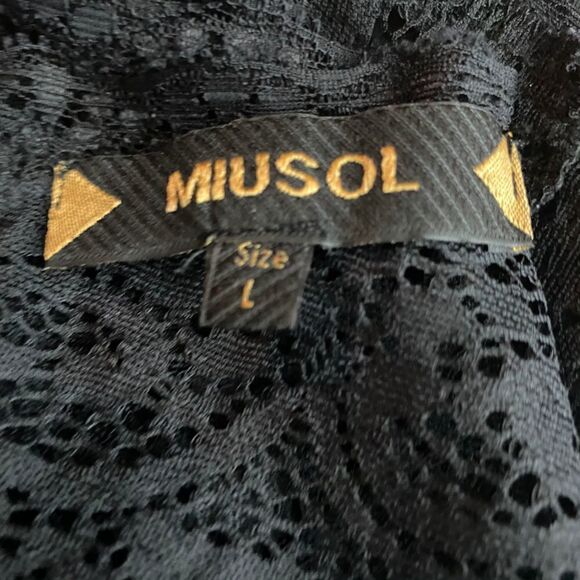 Miusol Black Lace Overlay Maxi Dress - Picture 6 of 8